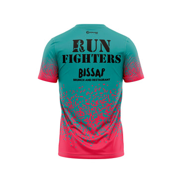 Camiseta técnica fluor NEVER GIVE UP - Run Fighters