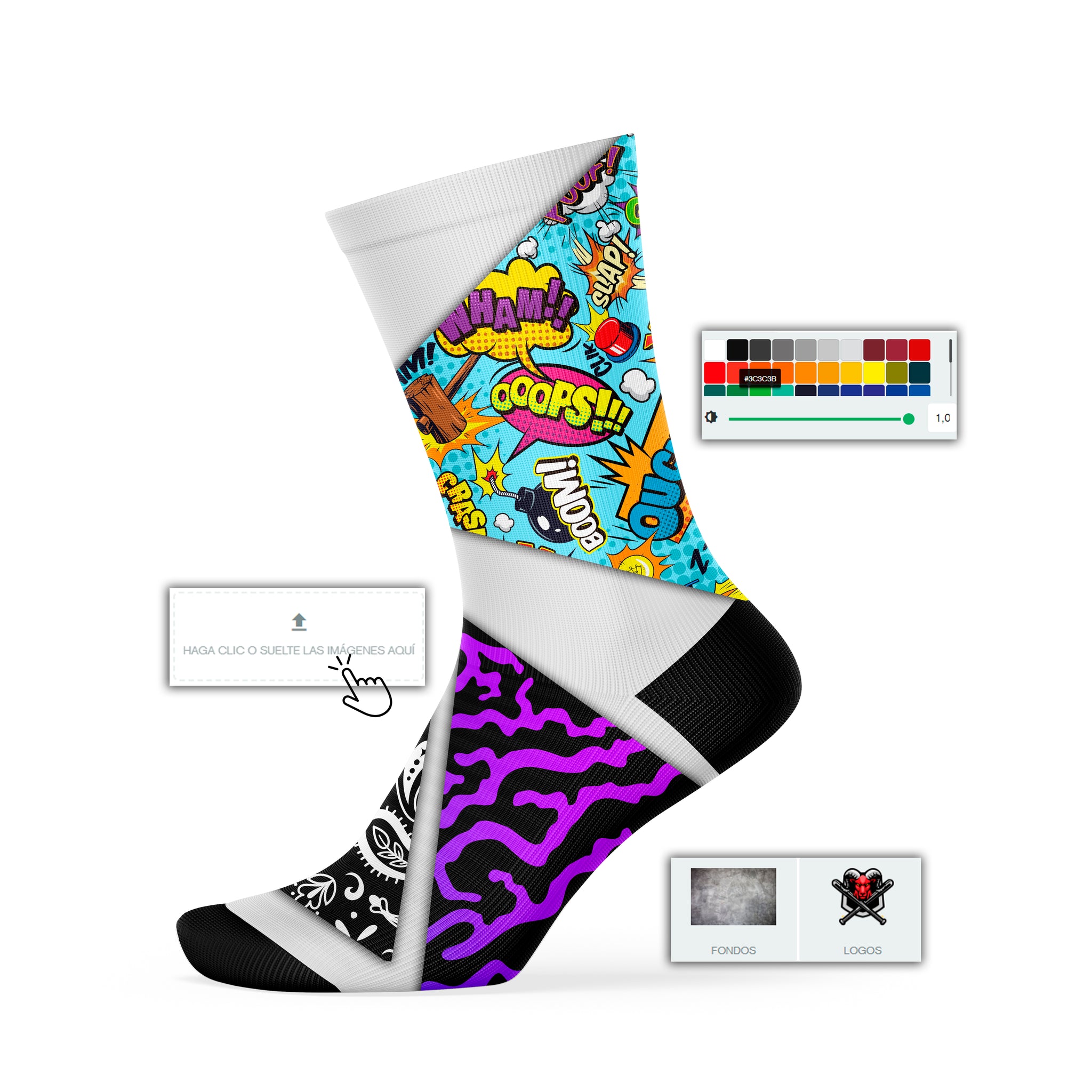 Calcetines personalizados Full print Deportivos Socks Sport