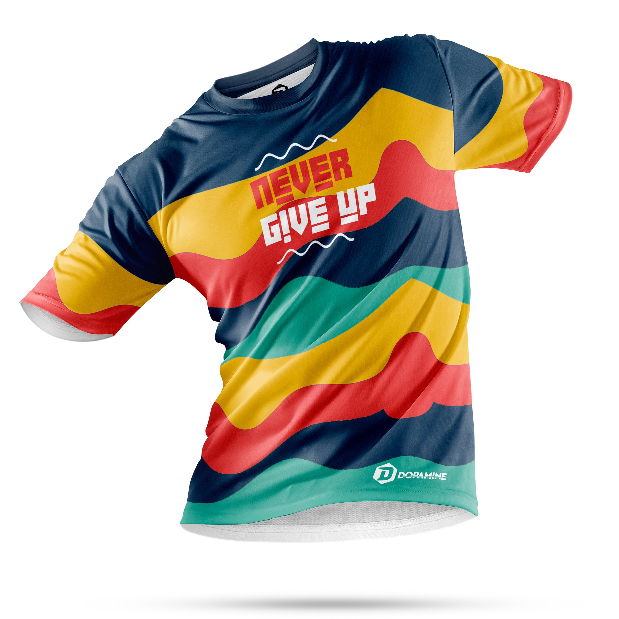Camiseta técnica NEVER GIVE UP ™ - DOPAMINEOFICIAL