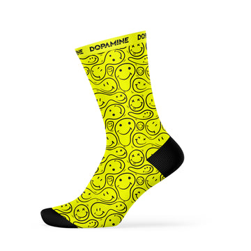 Calcetin Deportivo SOCK SPORT+ SMILE NEON AMARILLO