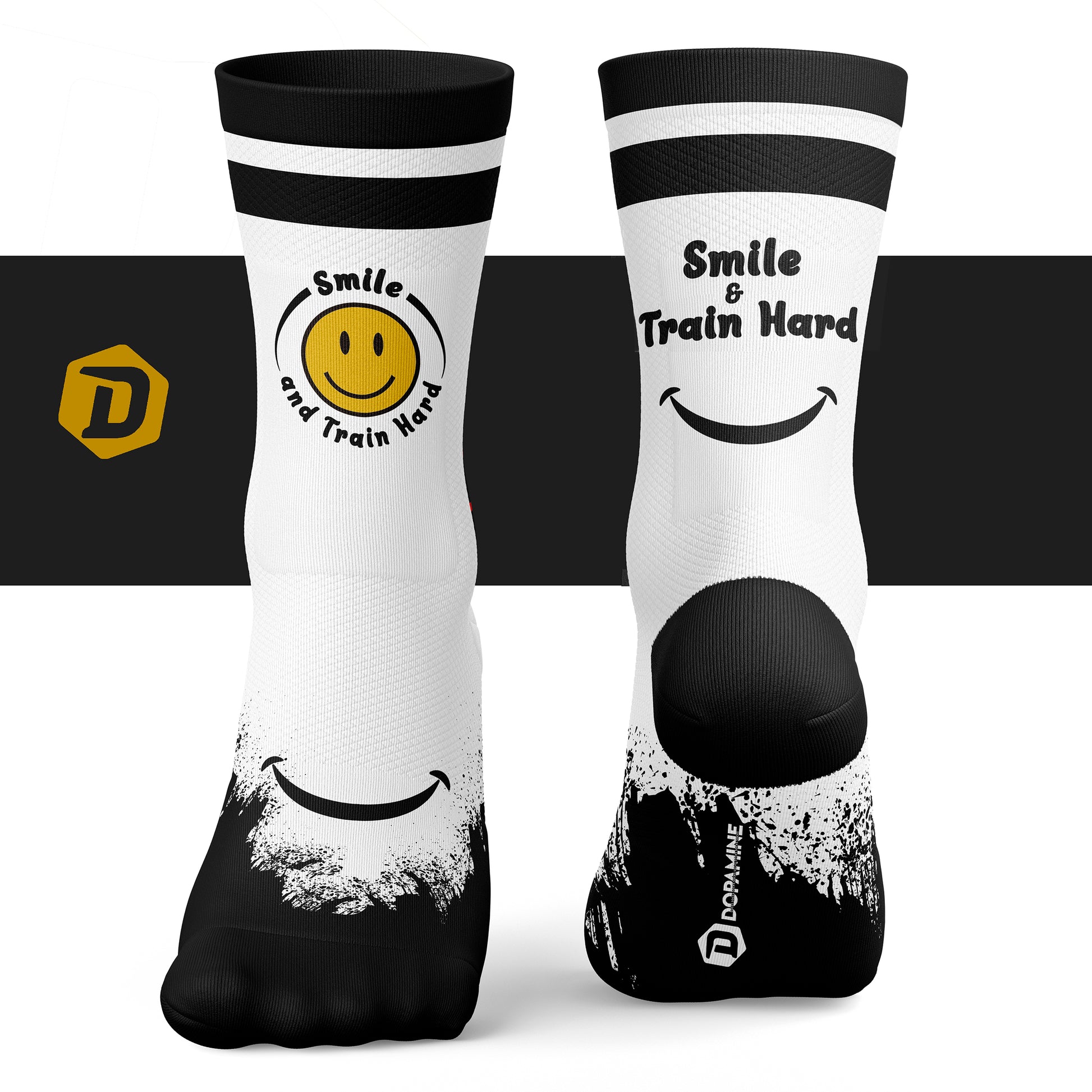 Calcetín Deportivo SOCK SMILE AND TRAIN HARD - DOPAMINEOFICIAL