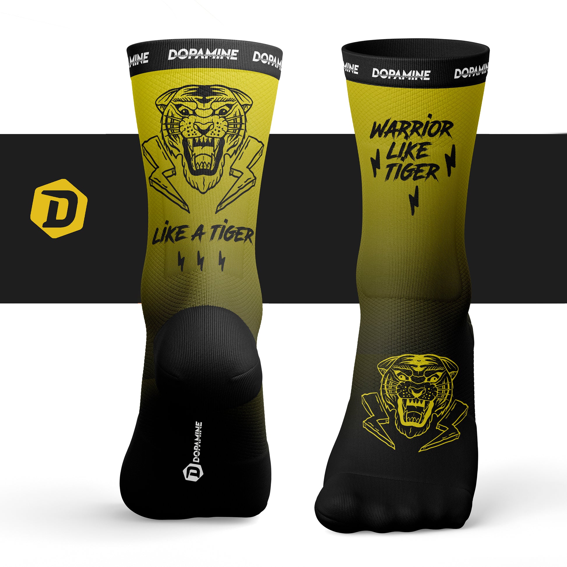 Calcetín Deportivo SOCK WARRIOR LIKE TIGER - DOPAMINEOFICIAL